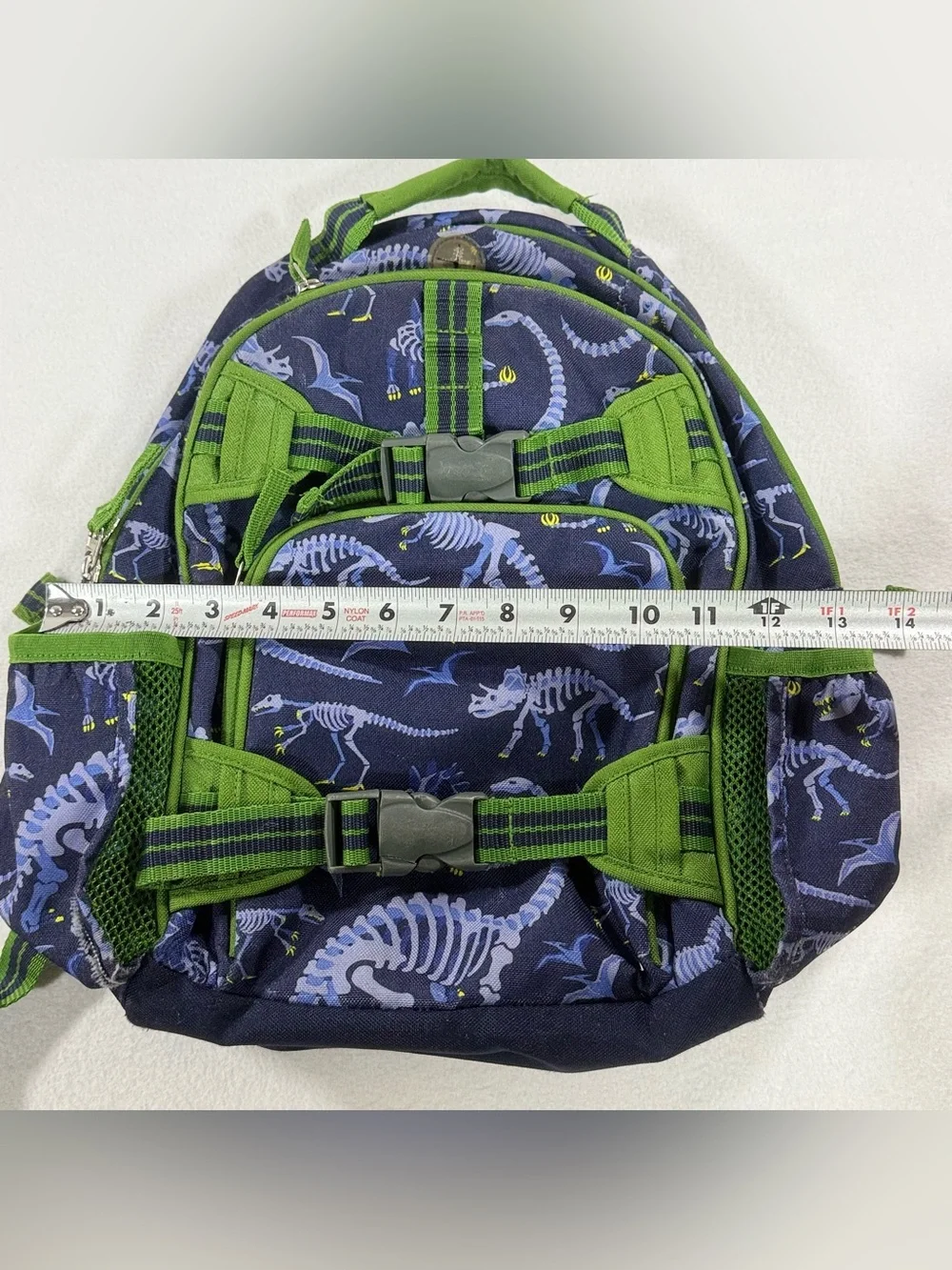 Pottery Barn Kids Mackenzie Navy And Green Dinosaur Bones Backpack Size Small